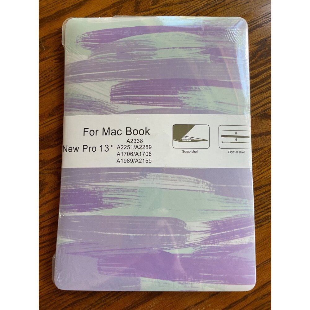 MacBook Pro 13" Case A2338 A2251 A2289 A1706 A1708 A1989 A2159 Purple & Green